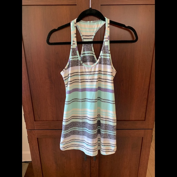 lululemon athletica Tops - Lululemon Cool Racerback Groovy Stripe Multi Sz 6